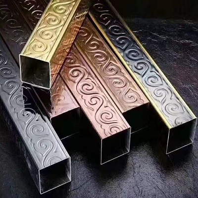 304不銹鋼彩色花紋管 304不銹鋼彩色花紋管